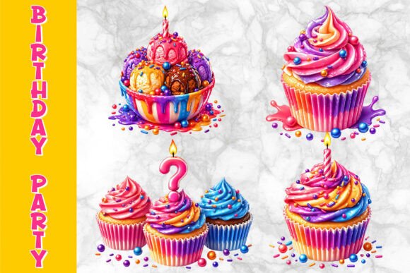 Birthday Cupcakes Clipart & PNG Guide