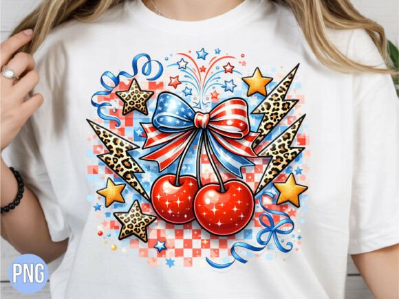Elevating Print-on-Demand with the Patriotic American Flag Cherry Shirt PNG: A Strategic Design Asset