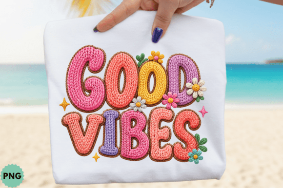 Good Vibes T-shirt Design, Positivity PNG: Elevating Modern Sublimation Projects