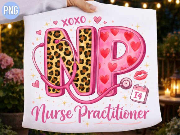 Leopard NP Nurse Practitioner Heart PNG