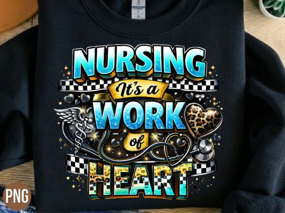 Nursing It’s a Work of Heart PNG Shirt: A Symbol of Compassion and Creativity
