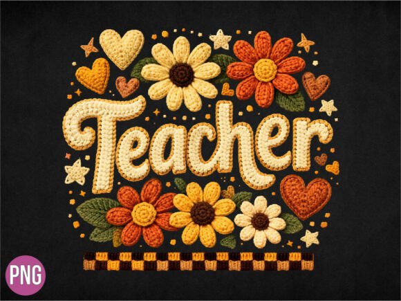 Strategic Branding with Crochet Teacher Flowers Aesthetic PNG