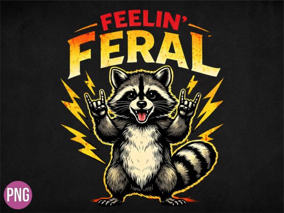 Unlocking Creative Potential with the Feelin Feral Rock Raccoon Graphic PNG