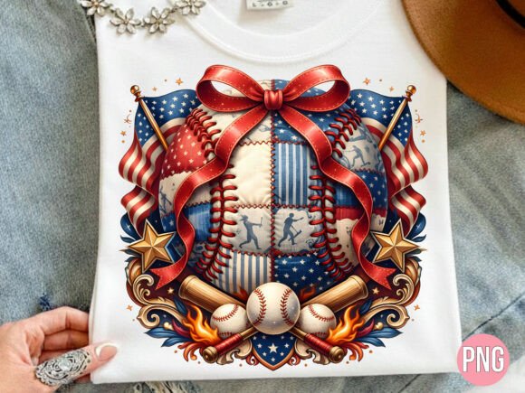 USA Patriotic Baseball 4th July PNG